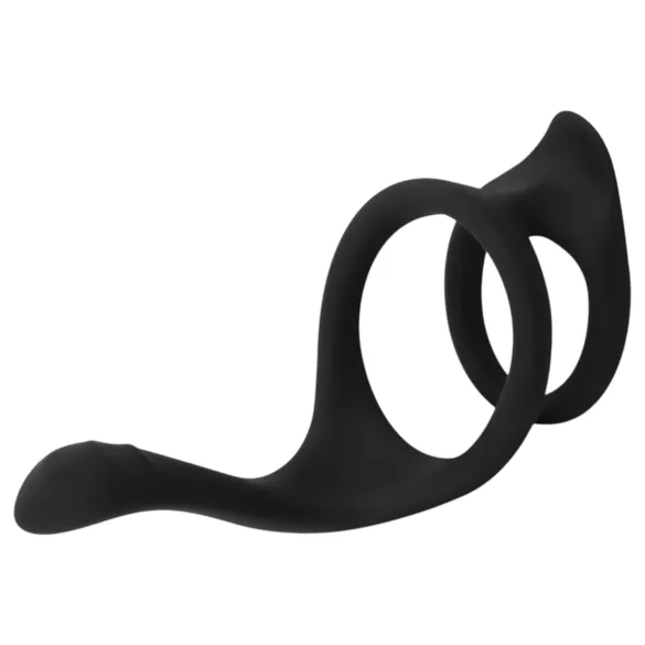 Easytoys - penisring och pungband - flexibel silikon svart