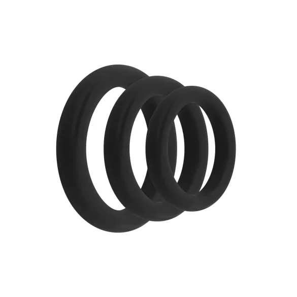 Easytoys - penisring set - 3-pack - svart
