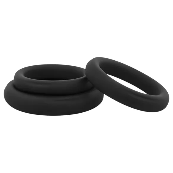 Easytoys - penisring set - 3-pack - svart
