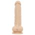 Real Fantasy - realistisk dildo med pung - 20,5 cm - hudfärg