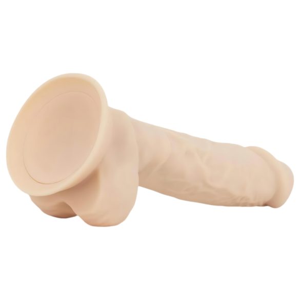 Real Fantasy - realistisk dildo med pung - 20,5 cm - hudfärg
