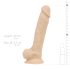 Real Fantasy - realistisk dildo med pung - 20,5 cm - hudfärg