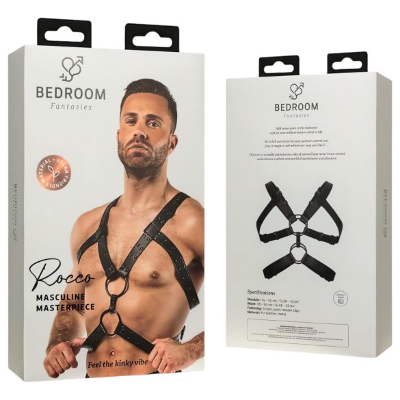 Bedroom Fantasies Rocco - kroppsnät linne - svart - S-XL