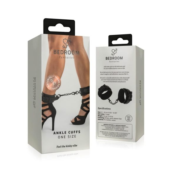 Bedroom Fantasies - fotbojor med kedja - svart