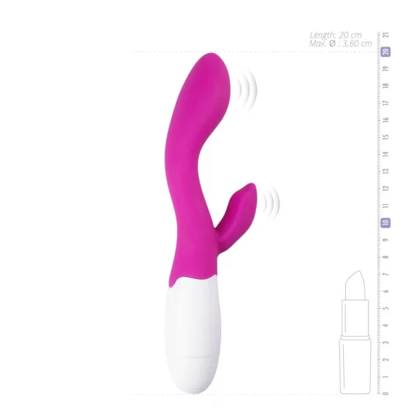 Easytoys - Rabbitvibrator med klitorisstimulans - uppladdningsbar - rosa