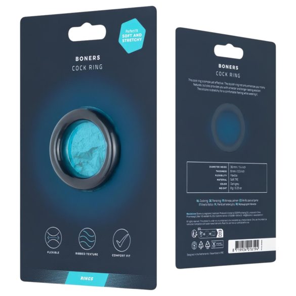 Boners - penisring - silikon - grå