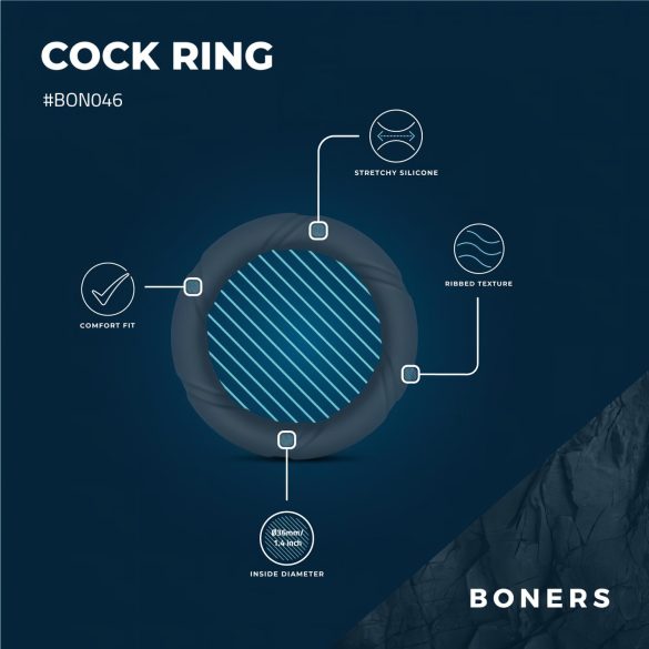 Boners - penisring - silikon - grå