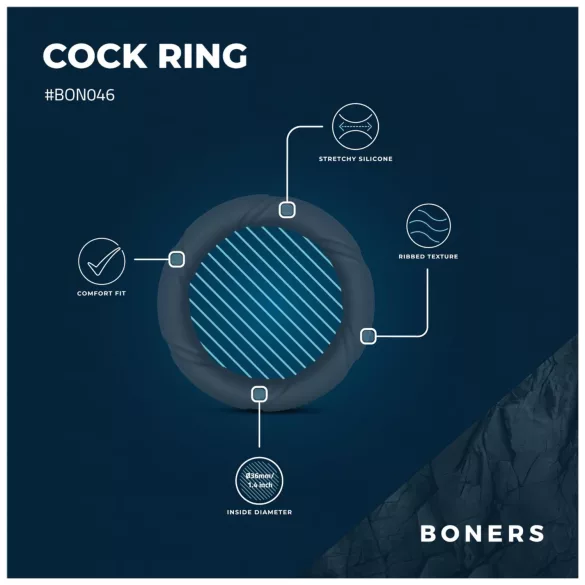 Boners Ergo - silikon penisring (blå)
