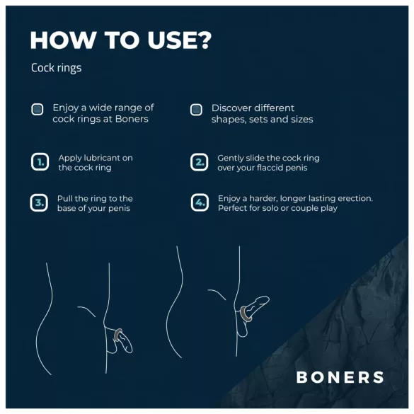 Boners Ergo - silikon penisring (blå)