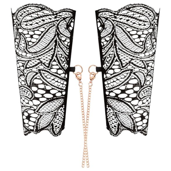 Rosy Gold - halsband och handledsbojor - svart