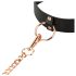 Rosy Gold - halsband & koppel (svart-roséguld)