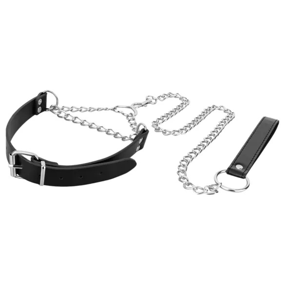 Bedroom Fantasies - halsband med koppel (svart)