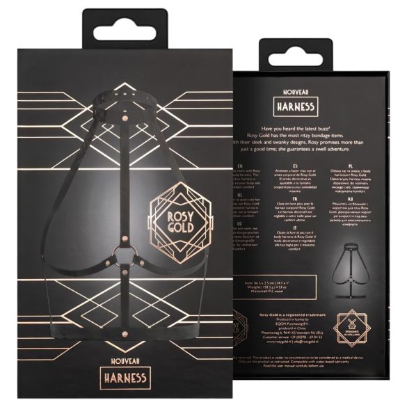 Rosy Gold - kroppsharness - svart/roséguld