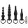 Easytoys - Laddningsbar anal vibrator set - 4 delar (svart)