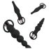 Easytoys - Laddningsbar anal vibrator set - 4 delar (svart)