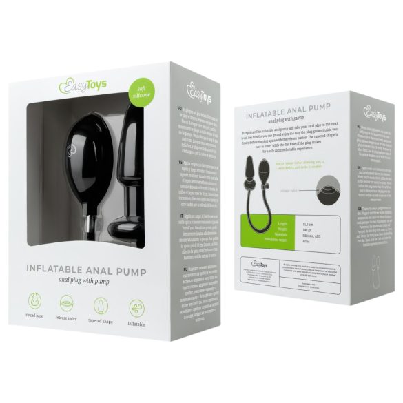 EasyToys - uppblåsbar analplugg - svart