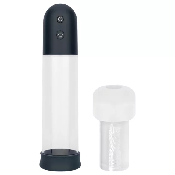 Boners - automatisk penispump-masturbator (transparent-svart)
