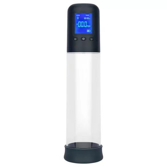 Boners - automatisk penispump med LCD-display - transparent/svart