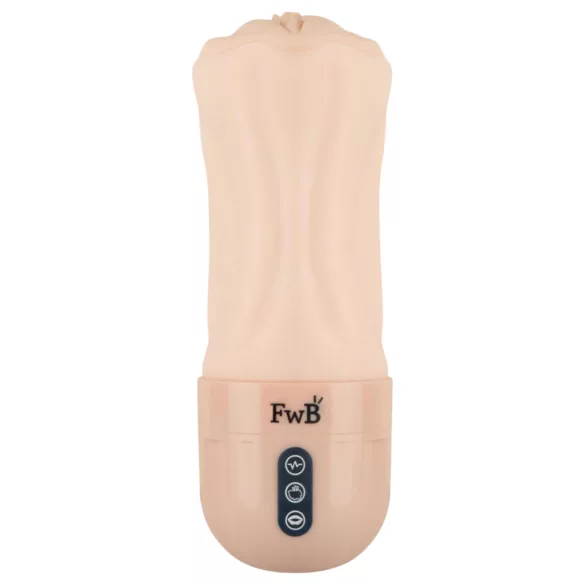 FWB - realistisk masturbator med vibration och sug - naturfärg