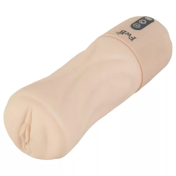 FWB - realistisk masturbator med vibration och sug - naturfärg
