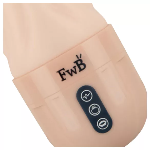 FWB - realistisk masturbator med vibration och sug - naturfärg