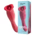Teazers - dubbelsidig vibrator med tungformad klitorisstimulator (röd)