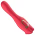 Teazers - dubbelsidig vibrator med tungformad klitorisstimulator (röd)
