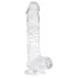EasyToys - dildo med pung - 13,5 cm - transparent