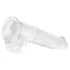 EasyToys - dildo med pung - 13,5 cm - transparent