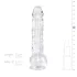 EasyToys - dildo med pung - 13,5 cm - transparent
