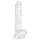 EasyToys - dildo med pung - 17cm - transparent
