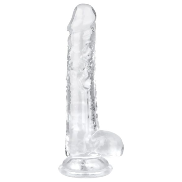 EasyToys - dildo med pung - 17cm - transparent