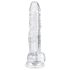 EasyToys - dildo med pung - 17cm - transparent
