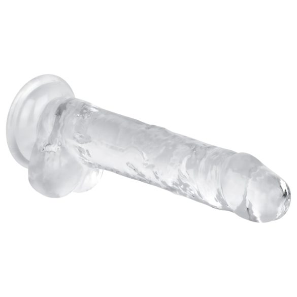 EasyToys - dildo med pung - 17cm - transparent