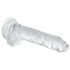 EasyToys - dildo med pung - 17cm - transparent