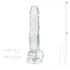 EasyToys - dildo med pung - 17cm - transparent