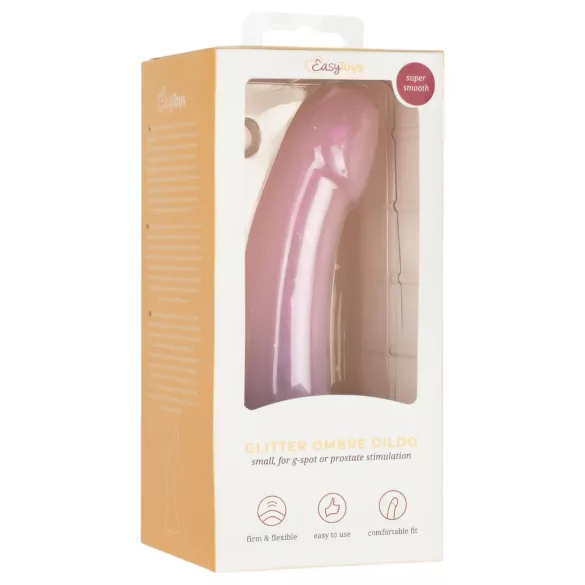 EasyToys Mermaid - glittrig dildo - 15 cm (rosa)