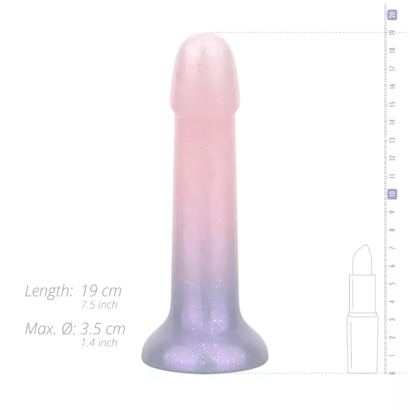 EasyToys Mermaid - dildo med glitter - silikon rosa 19cm