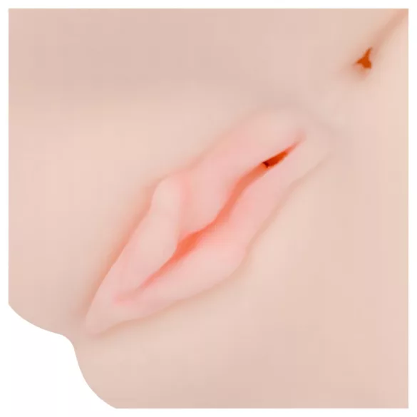 FWB - masturbator vagina och anus med vibrator - naturfärg