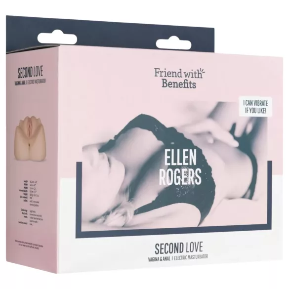 FWB - masturbator vagina och anus med vibrator - naturfärg