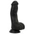 Easytoys - realistisk dildo med pung - 12 cm (svart)