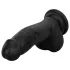 Easytoys - realistisk dildo med pung - 12 cm - svart