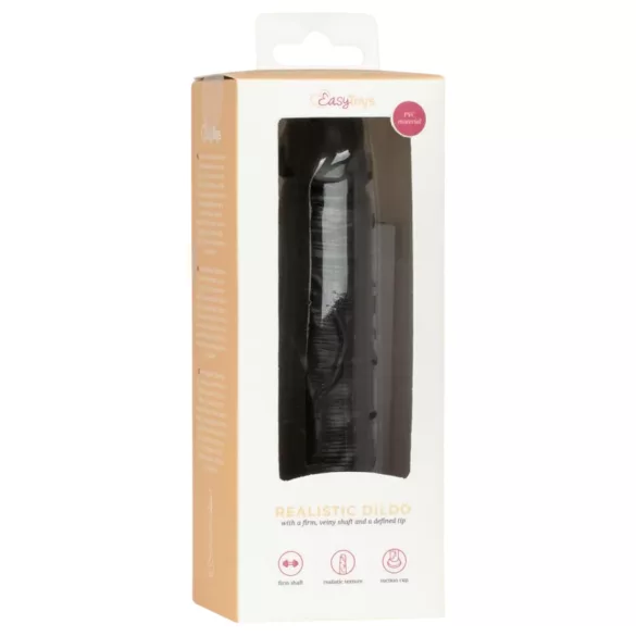 Easytoys - realistisk dildo - 12 cm - svart