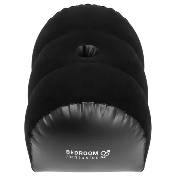 Bedroom Fantasies - uppblåsbar sexkudde med vibratorhållare - svart