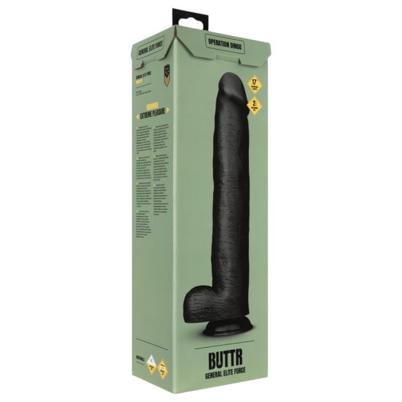 BUTTR Operation Dingo - Gigantisk naturtrogen dildo - 43 cm (svart)