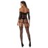 Christine - Transparent nätoverall - (svart) - XS-XL