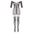 Christine - Transparent nätoverall - (svart) - XS-XL