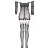 Christine - Transparent nätoverall - (svart) - XS-XL
