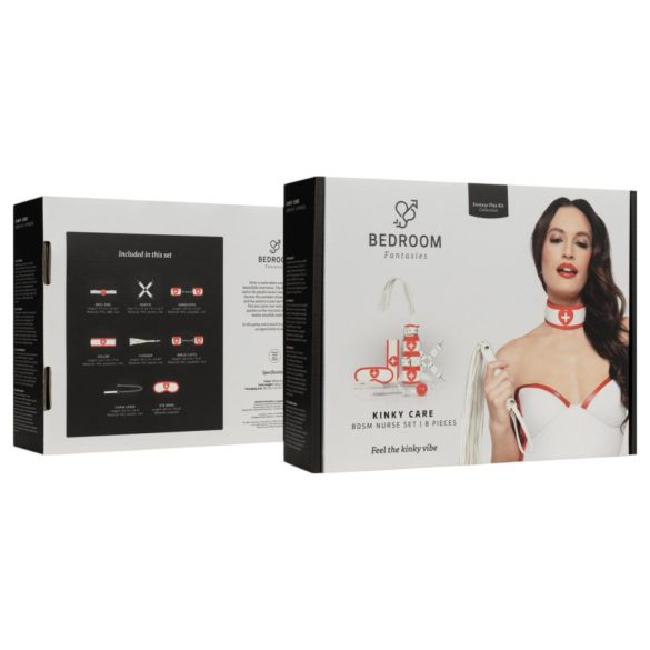 Bedroom Fantasies - sjuksköterskeset 8 delar - röd/vit - utklädnad