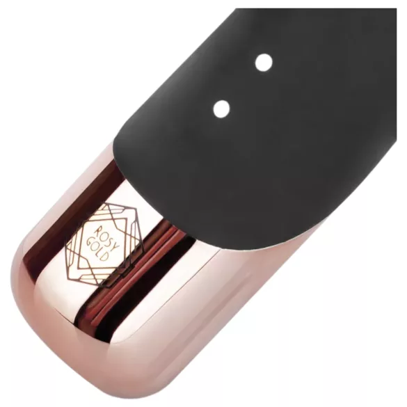 Rosy Gold - rabbitvibrator med stötfunktion - svart